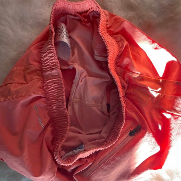 Columbia Womens Athletic Running Shortd Size small s Hiking Travel Orange - Picture 5 of 8